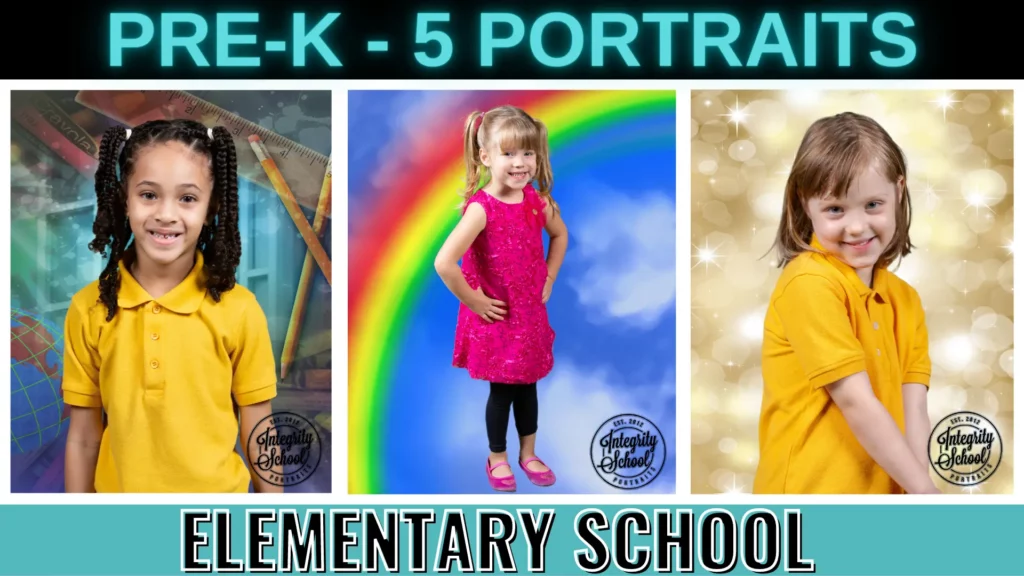 PreK to 8th Grade Elementary School Portraits